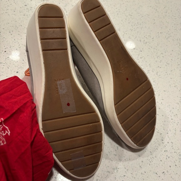 Naturalizer Womens Susan Leather Slip On Wedge Heels Gray Size 10 Medium - Picture 7 of 11